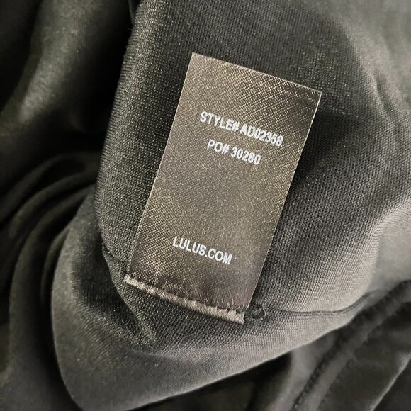 Lulus Iced Latte Black Shift Dress Mesh Tassel Short Sleeve NWT Women's Medium‎ - Picture 9 of 10